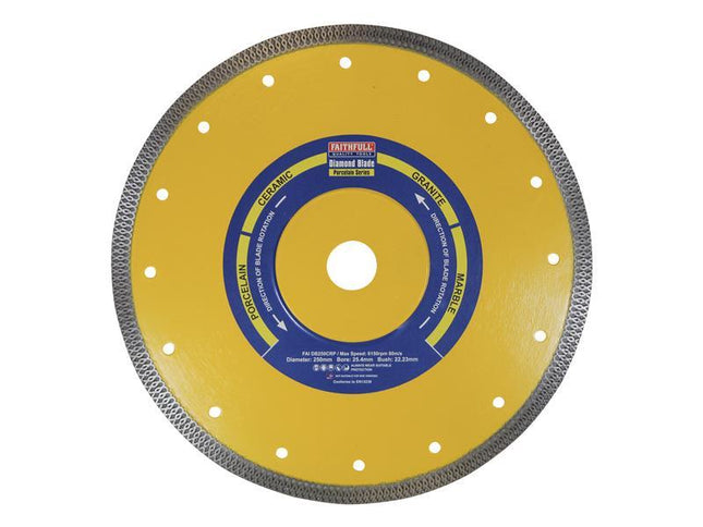 Faithfull PorcelainÊDiamondÊBladeÊ250 x 25.4mm