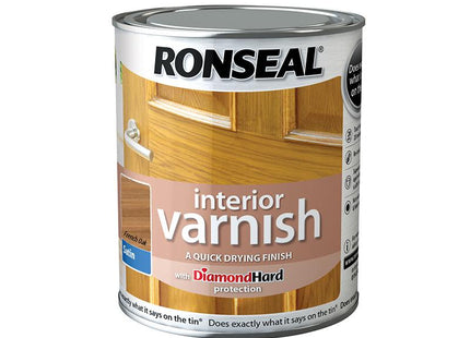 Ronseal Interior Varnish Quick Dry Satin French Oak 250Ml