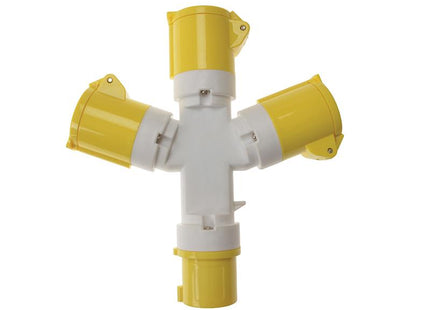 Faithfull Power Plus 3-Way Splitter 110V