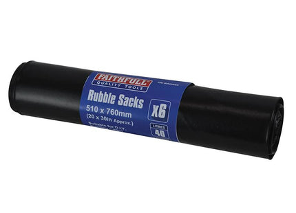 Faithfull Black Rubble Sacks (6)