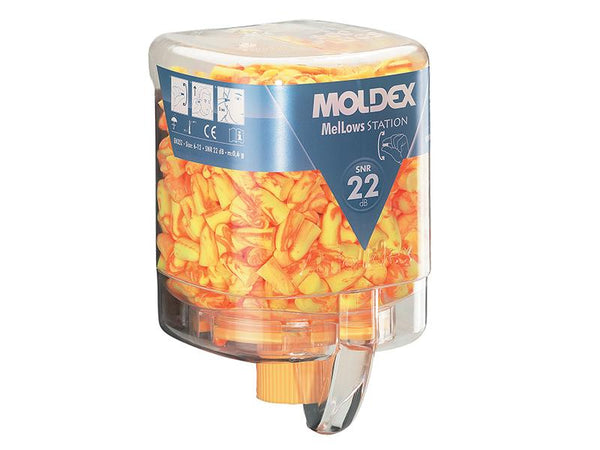 Moldex Disposable Foam Earplugs Mellows Station (250 Pairs) Snr 22 Db