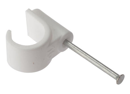 Forgefix Pipe Clip With Masonry Nail 22Mm Box 100