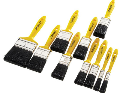 Stanley Tools Hobby Paint Brush Set Of 10 12(2) 25(2) 38(3) 50(2) & 75Mm