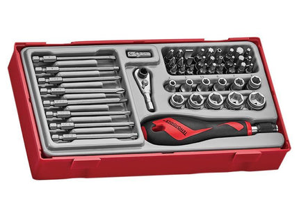 Teng Ttmdq49 Bit & Quick Chuck Handle Set, 49 Piece
