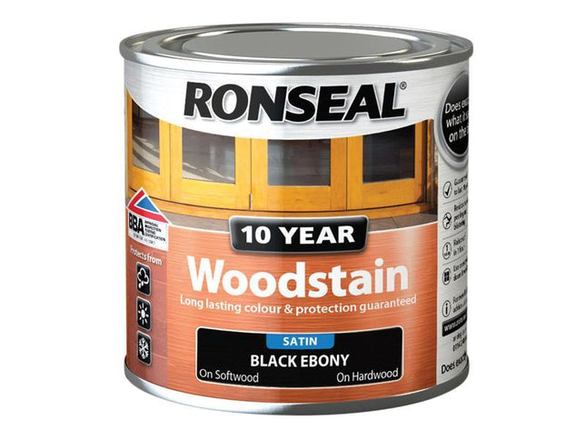 Ronseal 10 Year Woodstain Ebony 250Ml