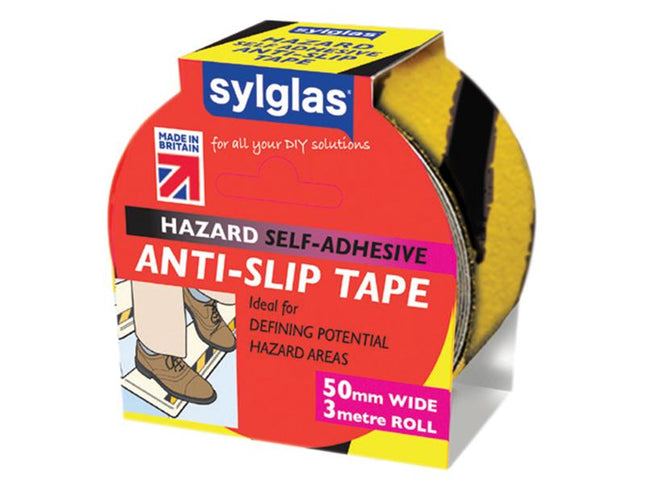 Sylglas Anti-Slip Tape 50Mm X 3M Black & Yellow