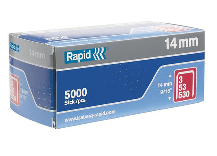 RAPID 53/14B 14Mm Galvanised Staples Box 5000