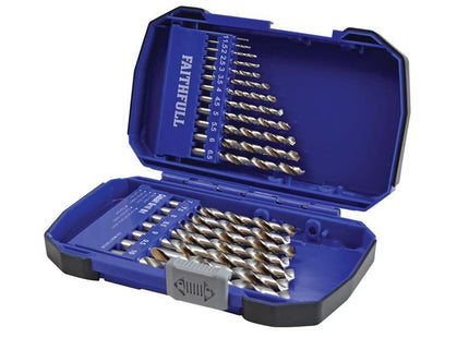 Faithfull Cobalt Hss Drill Set M35 1-10Mm 19 Piece