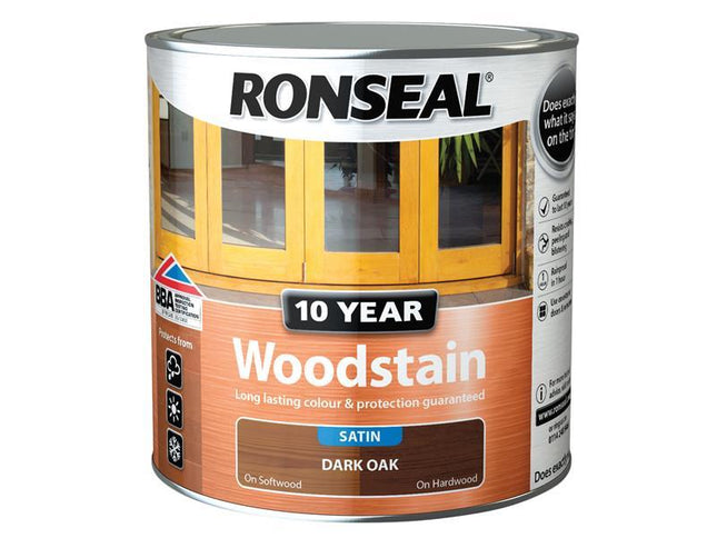 Ronseal 10 Year Woodstain Dark Oak 750Ml