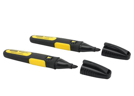 Stanley Tools Chisel Tip Marker Black (Pack Of 2)