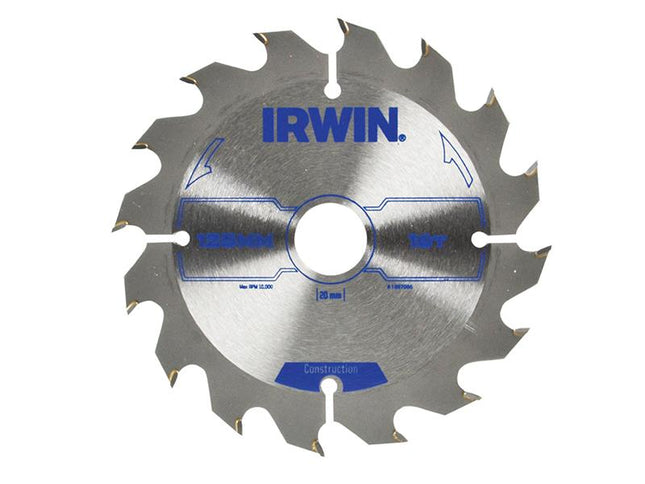 IRWIN Construction Circular Saw Blade 125 X 20Mm X 16T Atb