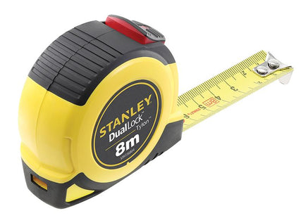 Stanley Tools Duallock Tylon Pocket Tape 8M (Width 25Mm) (Metric Only)