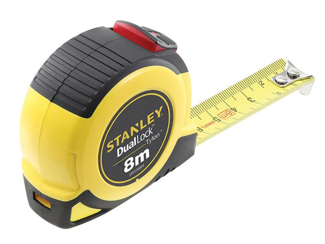 Stanley Tools Duallock Tylon Pocket Tape 8M (Width 25Mm) (Metric Only)