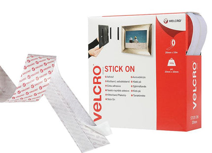 Velcro Brand Velcro Brand Stick On Tape 20Mm X 10M White