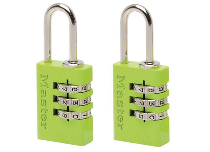 Master Lock Aluminium Combination Padlocks 3 Digit Colour 20Mm X 2