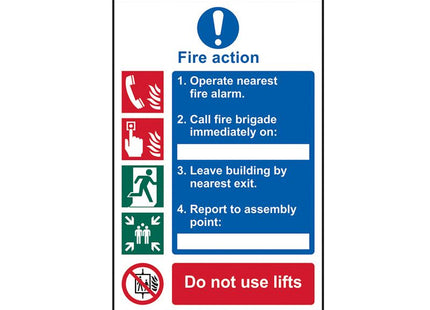 Scan Fire Action Procedure - Pvc 200 X 300Mm