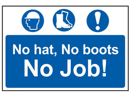 Scan No Hat No Boots No Job - Pvc 600 X 400Mm
