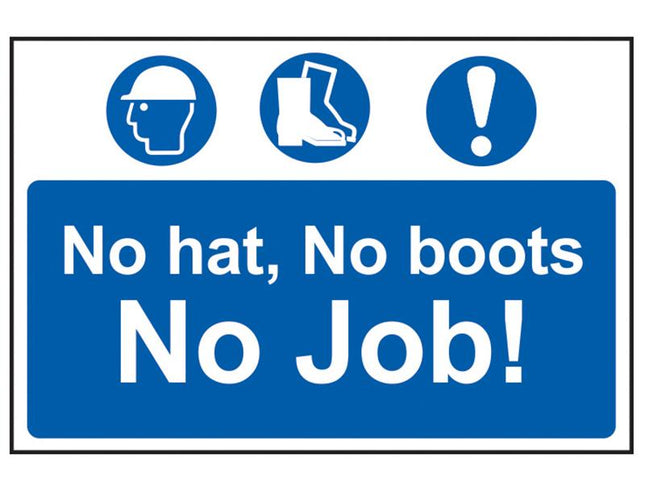 Scan No Hat No Boots No Job - Pvc 600 X 400Mm