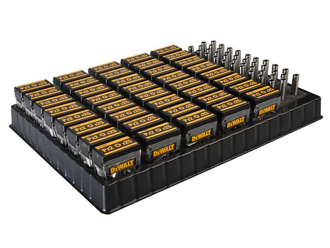 DEWALT Display With 40 X 25 Piece Pz2 Screwdriver Bit Set & 40 Magnetic Bit Holders