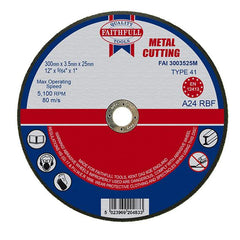 Faithfull Metal Cut Off Disc 300 X 3.5 X 25.4Mm