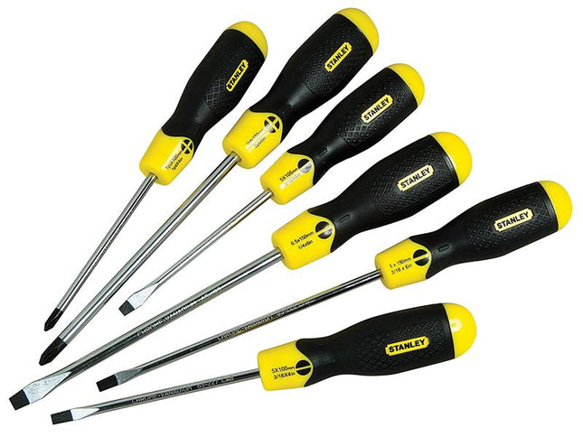 Stanley Tools Cushion Grip Screwdriver Set, 6 Piece Sl/Pz