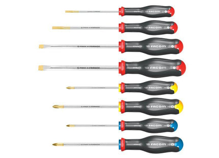 Facom Protwist Screwdriver Set, 8 Piece SL/PH/PZ