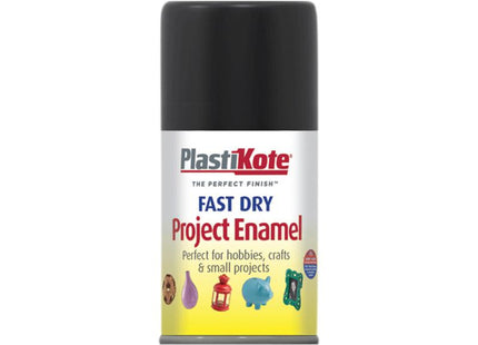 Plastikote Fast Dry Enamel Aerosol Gloss Black 100Ml