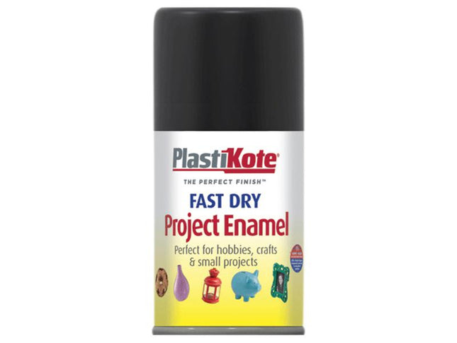 Plastikote Fast Dry Enamel Aerosol Gloss Black 100Ml