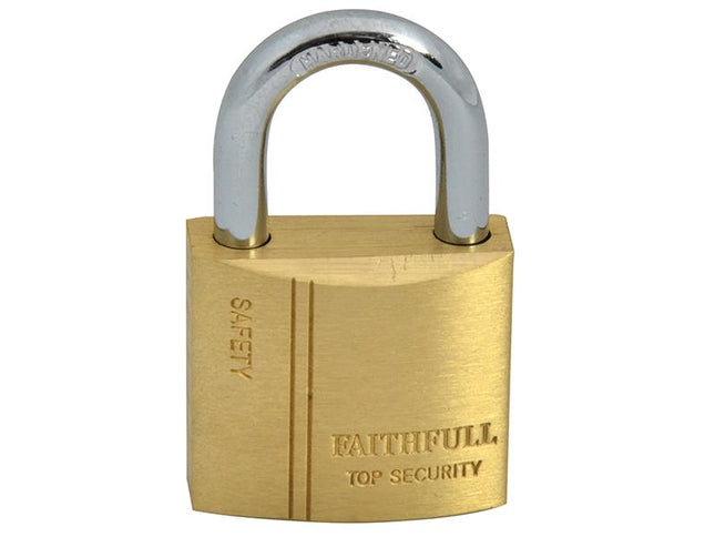 Faithfull Brass Padlock 30Mm 3 Keys