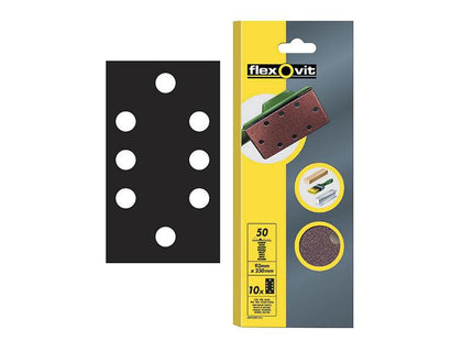 Flexovit 1/3 Sanding Sheets Perforated Medium Grit (Pack Of 10)