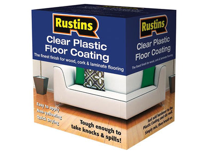 Rustins Clear Plastic Floor Coating Kit Satin 4 Litre