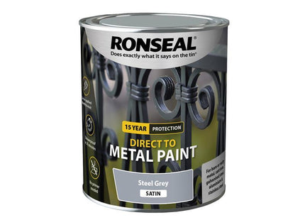 Direct to Metal Paint Steel Grey Satin 750ml