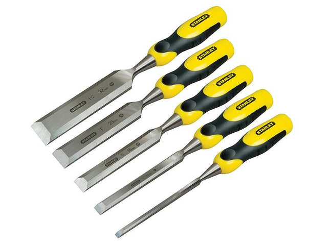 Stanley Tools Dynagrip Bevel Edge Chisel With Strike Cap Set Of 5