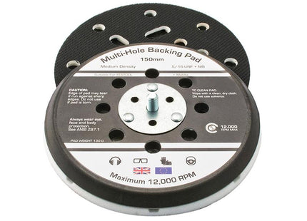 Flexipads World Class Dual Action Sander Pad 150Mm Grip Multi 5/16 Unf +M8