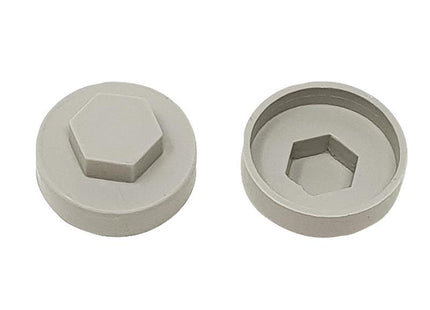 Forgefix Techfast Cover Cap Goosewing Grey 16Mm (Pack 100)