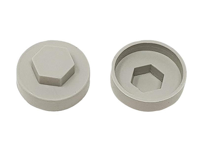 Forgefix Techfast Cover Cap Goosewing Grey 16Mm (Pack 100)