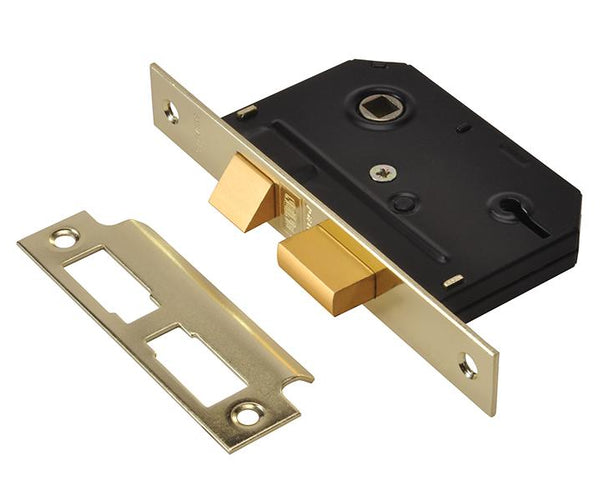 Union Es-Sl Essentials 3 Lever Mortice Sashlock Polished Brass 79Mm 3In Visi