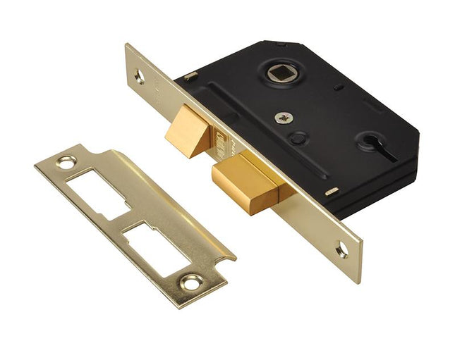 Union Es-Sl Essentials 3 Lever Mortice Sashlock Polished Brass 79Mm 3In Visi