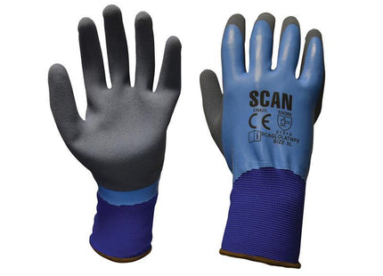 Scan Waterproof Latex Gloves - Extra Large (Size 10)