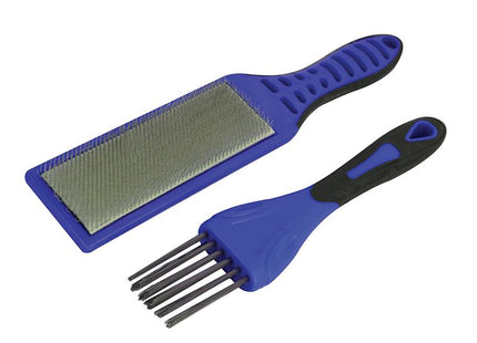 Faithfull 2 Piece File Card Brush Kit