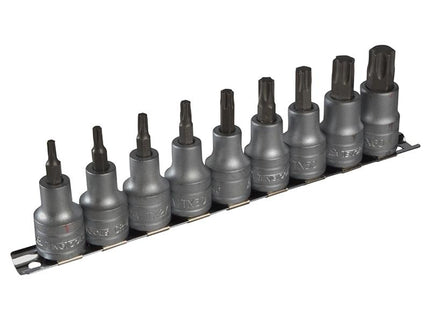 Teng M1213Tx Socket Clip Rail Set Of 9 Internal Torx 1/2In Drive
