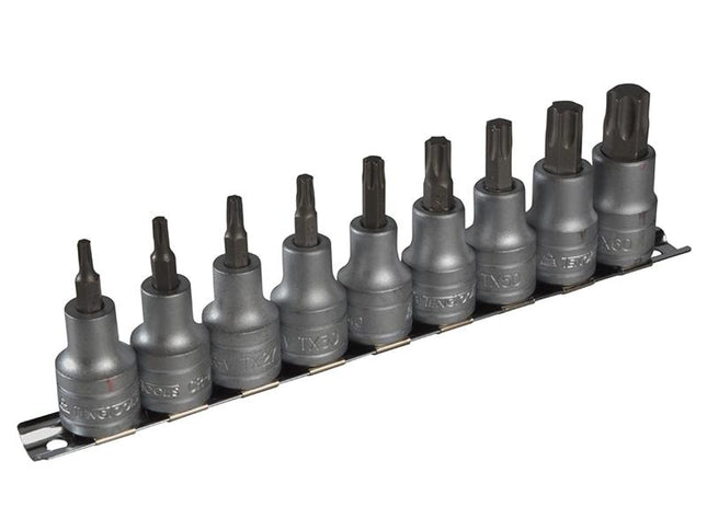 Teng M1213Tx Socket Clip Rail Set Of 9 Internal Torx 1/2In Drive