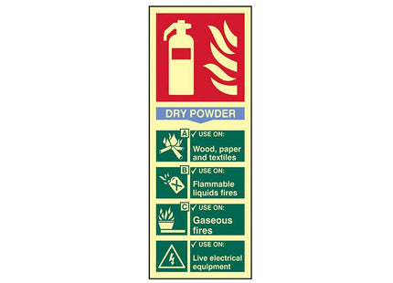 Scan Fire Extinguisher Composite - Dry Powder - Photoluminescent 75 X 200Mm