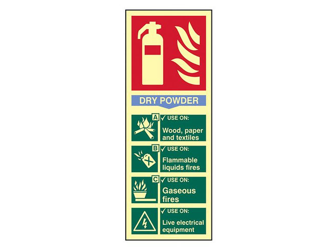 Scan Fire Extinguisher Composite - Dry Powder - Photoluminescent 75 X 200Mm