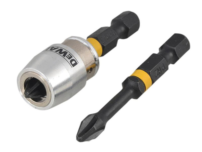 DEWALT Impact Torsion 2 X Ph2 50Mm And Magnetic Screwlock Sleeve