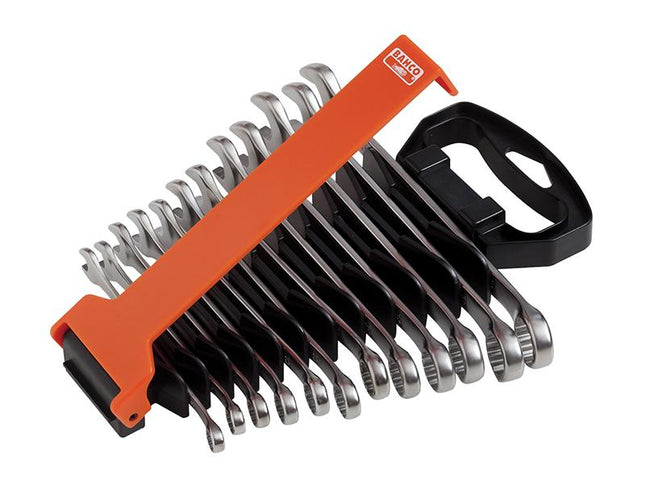 Bahco Chrome Polished Combination Spanner Set, 12 Piece