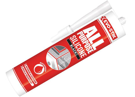 Evo-Stik 112872 All Purpose Flex Silicone Sealant Black C20