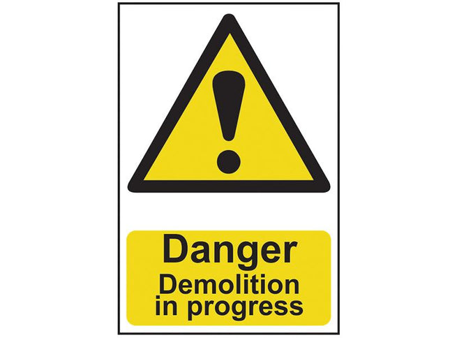 Scan Danger Demolition In Progress - Pvc 400 X 600Mm