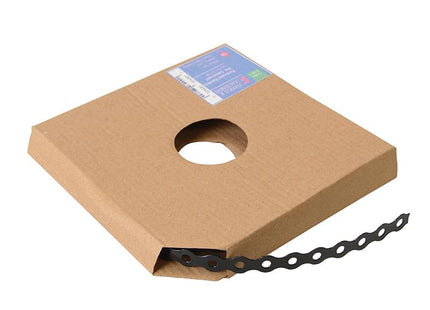 Forgefix Black Plastic Coated Pre-Galvanised Band 12Mm X 0.8 X 10M Box 1