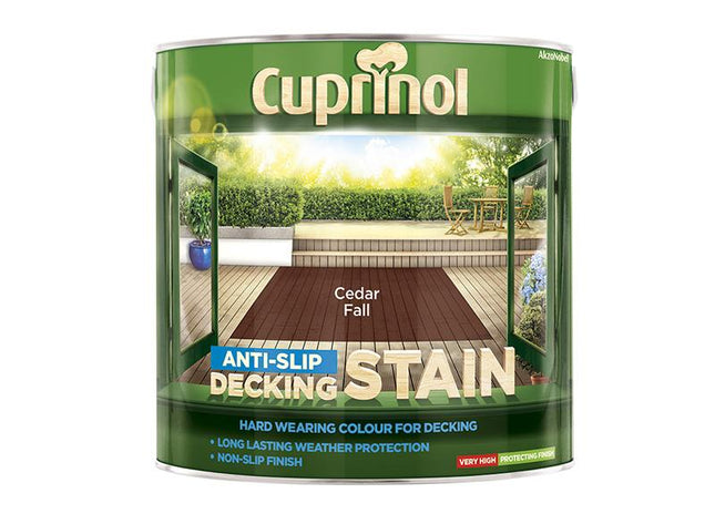 Cuprinol Anti-Slip Decking Stain Cedar Fall 2.5 Litre